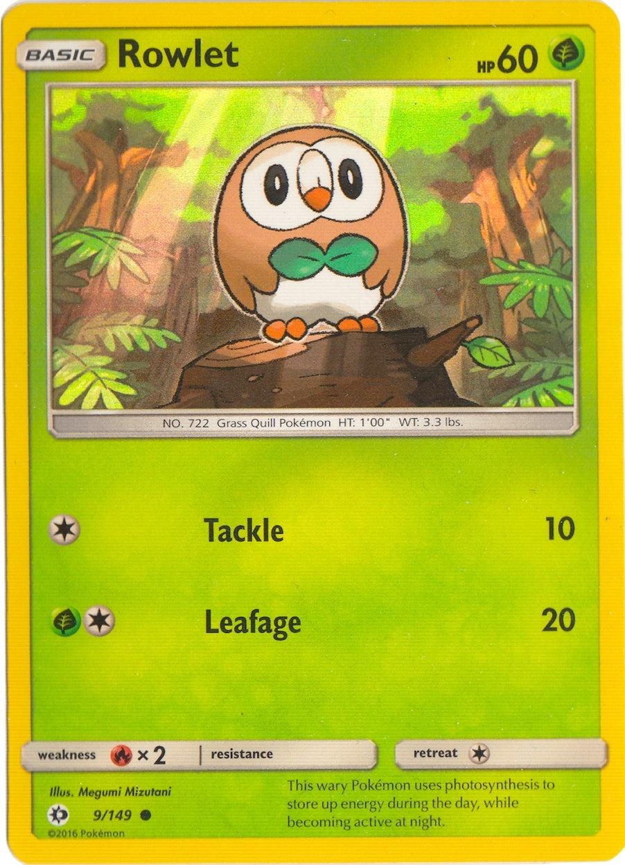 Image for Rowlet - 9/149 (Water Web Holo) (009/149) [Miscellaneous Cards & Products] - Pokemon