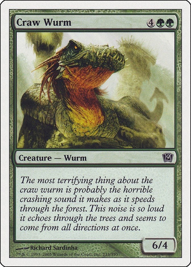 Image for Craw Wurm (233) [9th Edition] - Magic: The Gathering