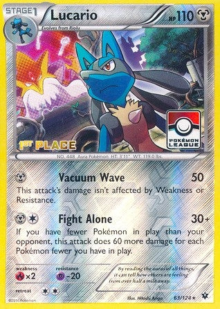 Image for Lucario - 63/124 (Pokemon League) [1st Place] (063/124) [League & Championship Cards] - Pokemon