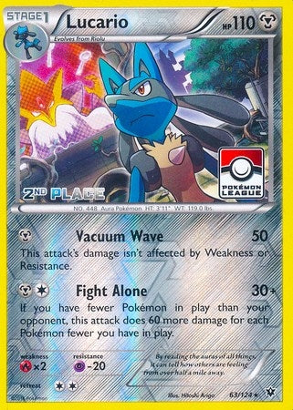 Image for Lucario - 63/124 (Pokemon League) [2nd Place] (063/124) [League & Championship Cards] - Pokemon