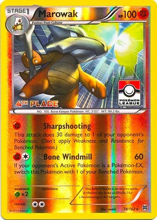 Image for Marowak - 78/162 (Pokemon League) [4th Place] (078/162) [League & Championship Cards] - Pokemon