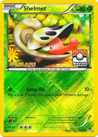 Image for Shelmet - 8/111 (Pokemon League) [4th Place] (008/111) [League & Championship Cards] - Pokemon