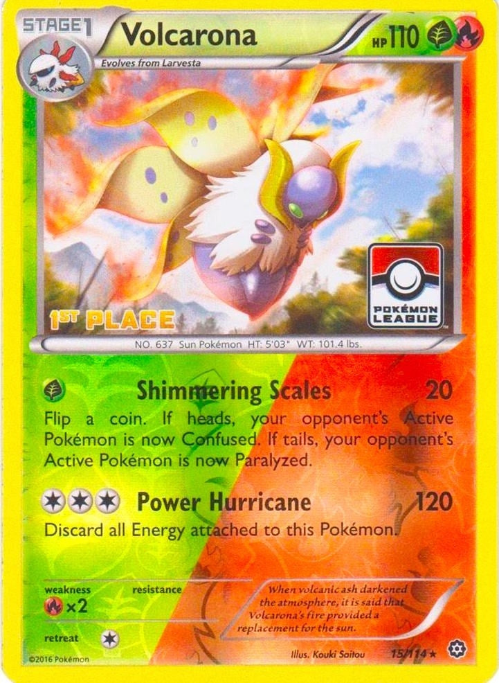 Image for Volcarona - 15/114 (Pokemon League) [1st Place] (015/114) [League & Championship Cards] - Pokemon