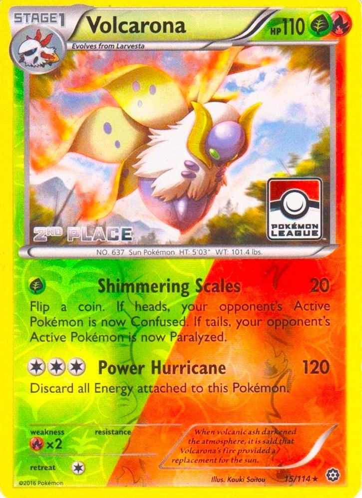 Image for Volcarona - 15/114 (Pokemon League) [2nd Place] (015/114) [League & Championship Cards] - Pokemon