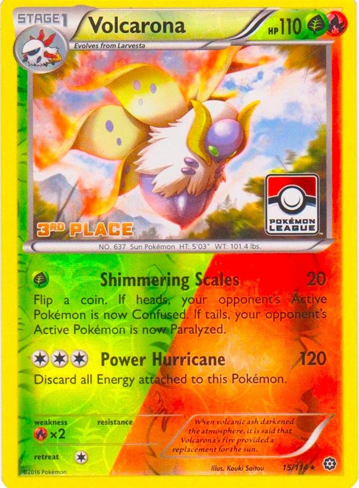 Image for Volcarona - 15/114 (Pokemon League) [3rd Place] (015/114) [League & Championship Cards] - Pokemon