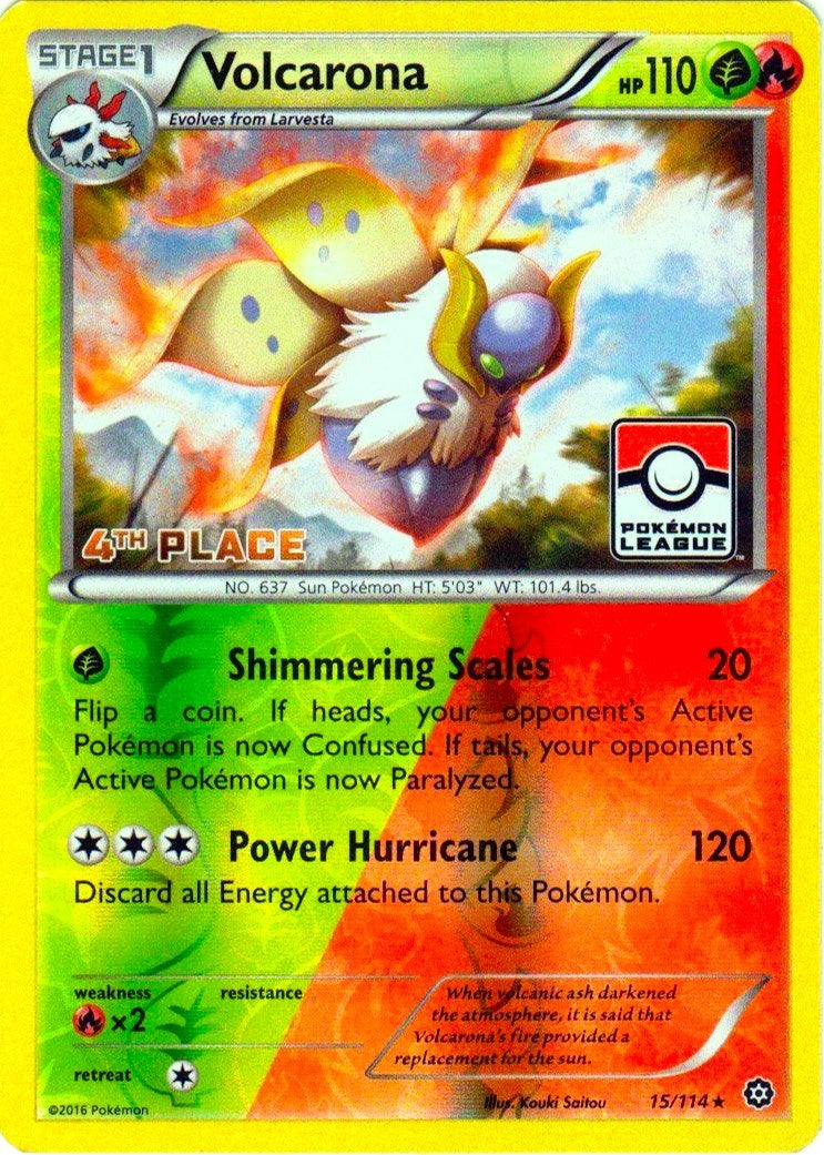 Image for Volcarona - 15/114 (Pokemon League) [4th Place] (015/114) [League & Championship Cards] - Pokemon