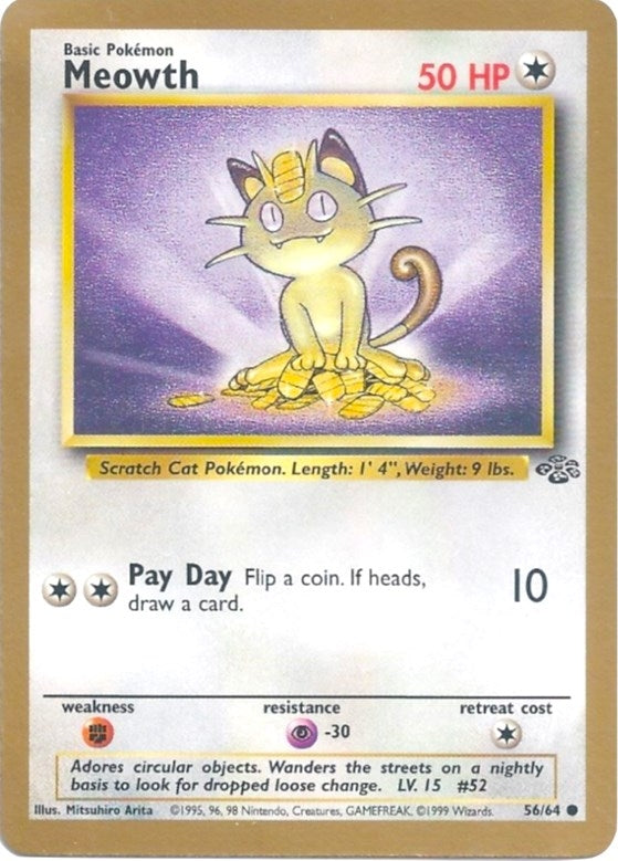 Image for Meowth - 56/64 (Gold Bordered Promo) (56/64) [Miscellaneous Cards & Products] - Pokemon