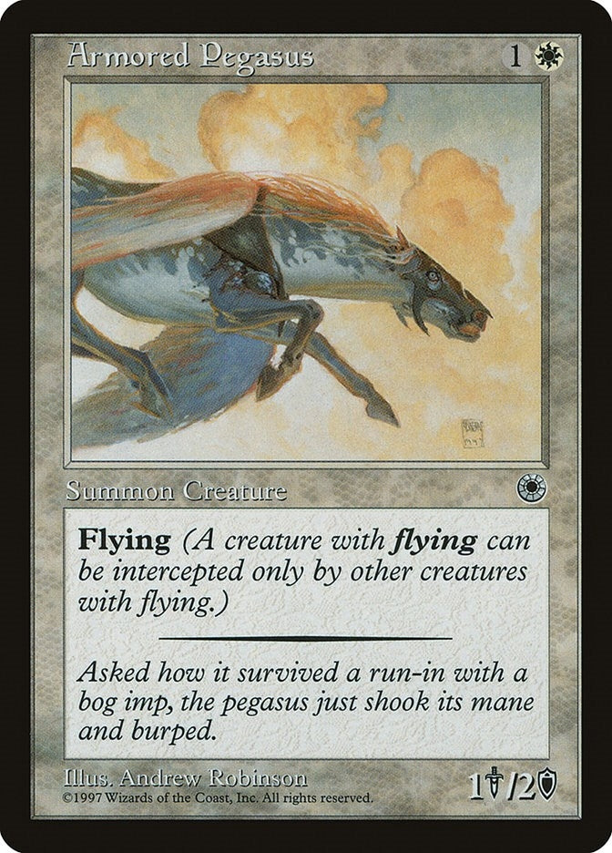 Image for Armored Pegasus (Reminder Text) [Portal] - Magic: The Gathering