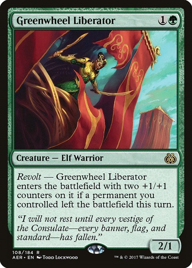 Image for Greenwheel Liberator (108) [Aether Revolt] - Magic: The Gathering