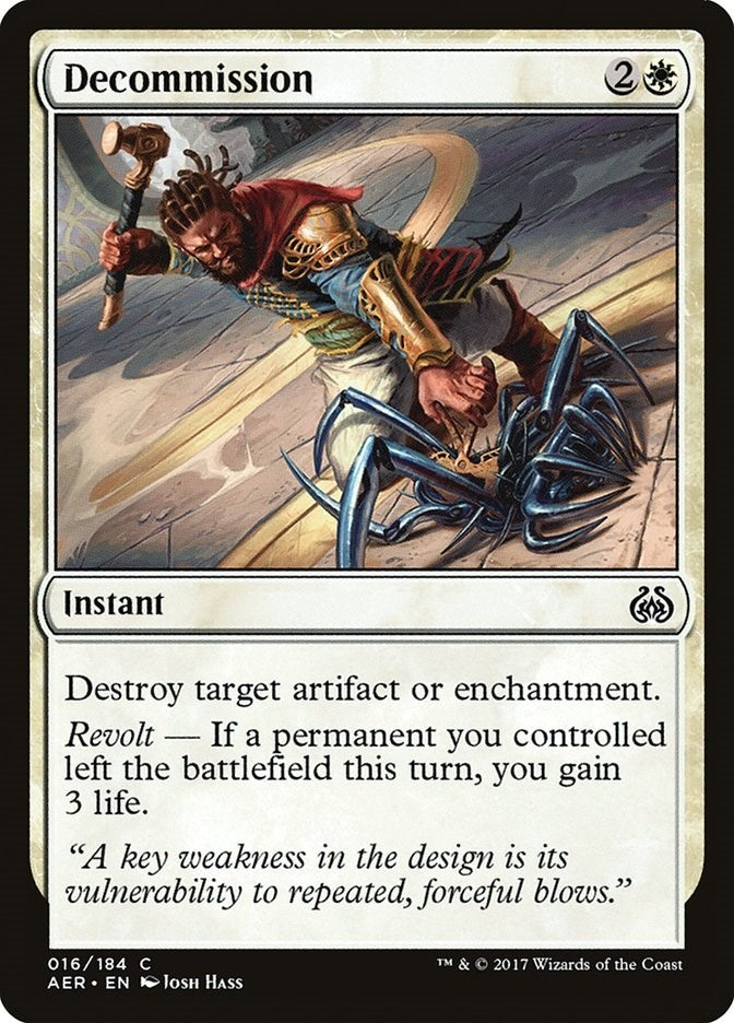 Image for Decommission (16) [Aether Revolt] - Magic: The Gathering