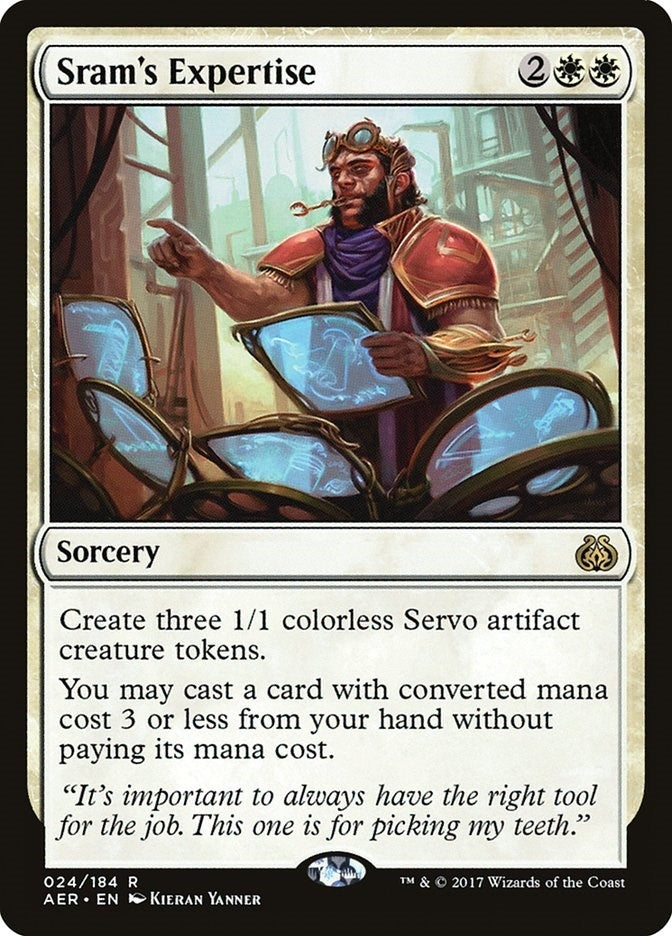 Image for Sram's Expertise (24) [Aether Revolt] - Magic: The Gathering