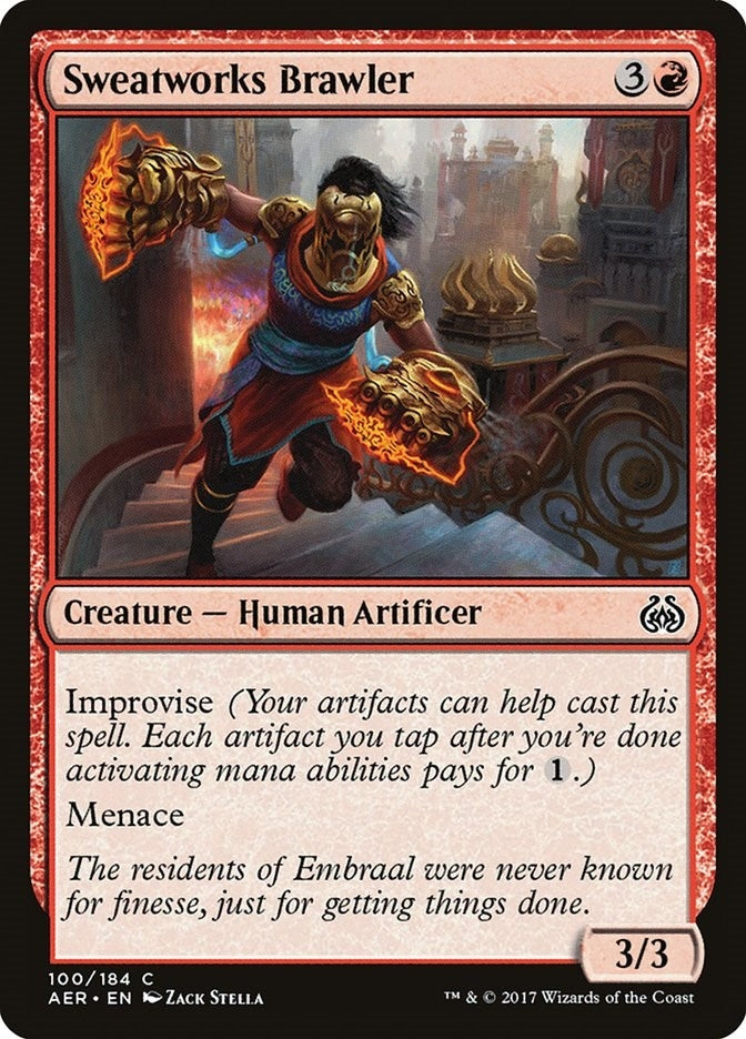 Image for Sweatworks Brawler (100) [Aether Revolt] - Magic: The Gathering