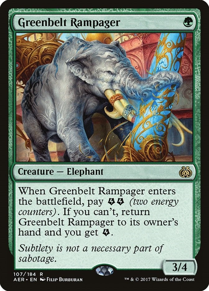 Image for Greenbelt Rampager (107) [Aether Revolt] - Magic: The Gathering