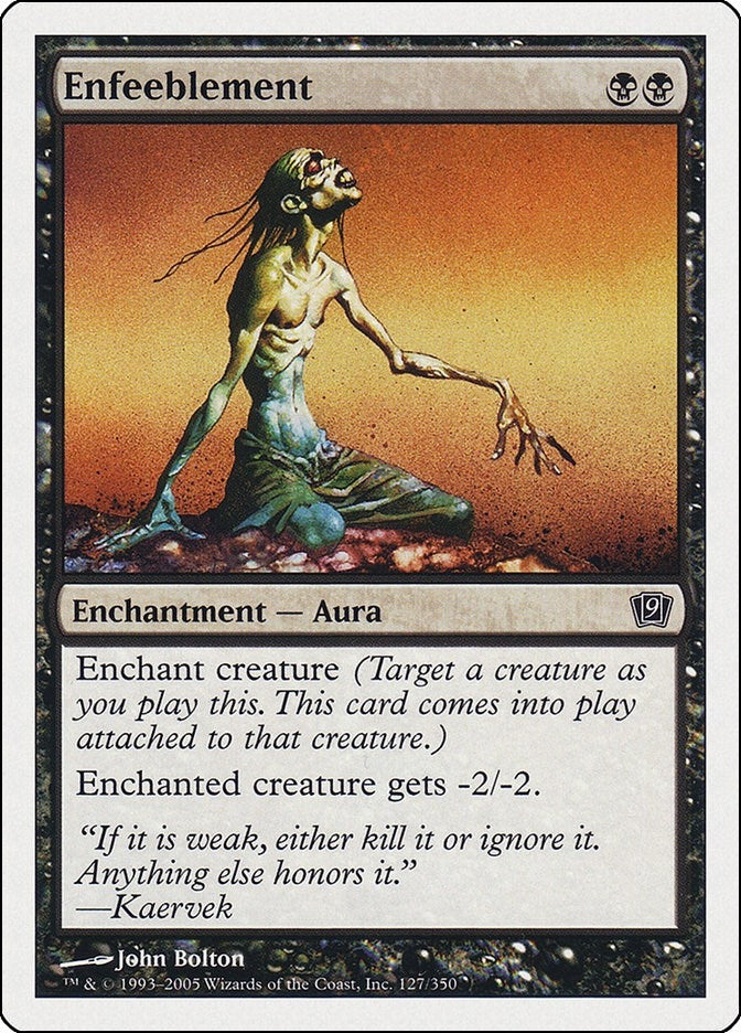 Image for Enfeeblement (127) [9th Edition] - Magic: The Gathering