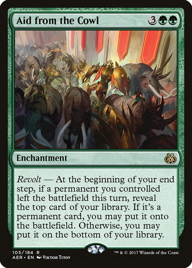Image for Aid from the Cowl (105) [Aether Revolt] - Magic: The Gathering