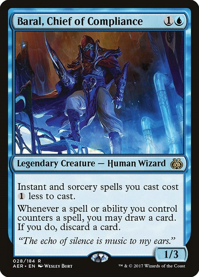 Image for Baral, Chief of Compliance (28) [Aether Revolt] - Magic: The Gathering
