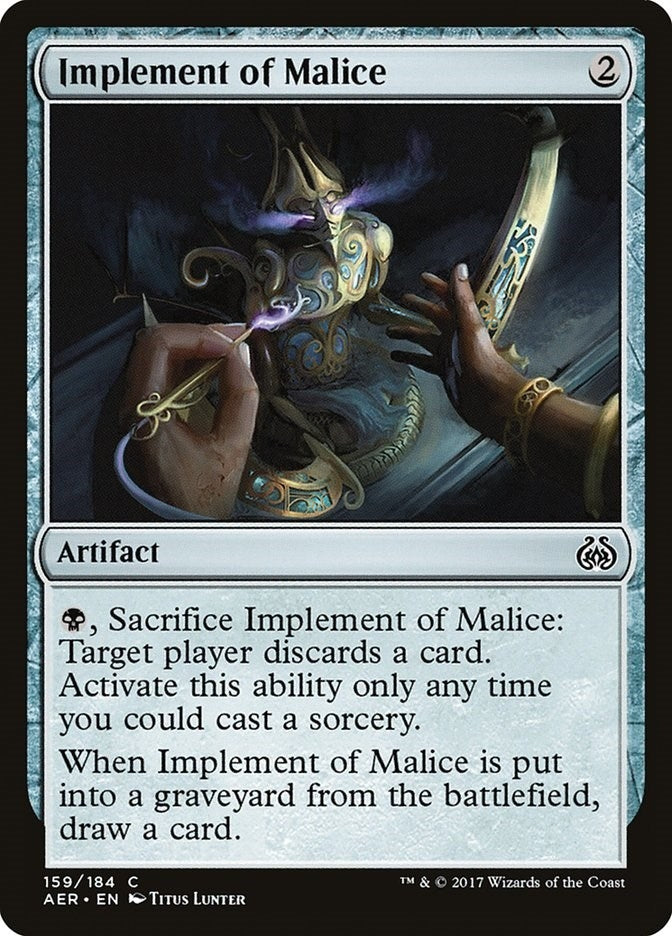 Image for Implement of Malice (159) [Aether Revolt] - Magic: The Gathering