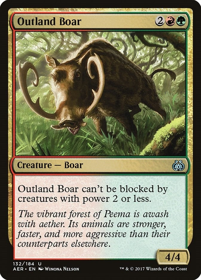 Image for Outland Boar (132) [Aether Revolt] - Magic: The Gathering