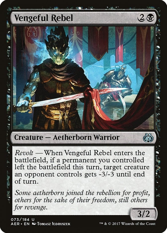 Image for Vengeful Rebel (73) [Aether Revolt] - Magic: The Gathering
