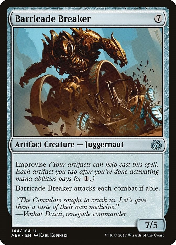 Image for Barricade Breaker (144) [Aether Revolt] - Magic: The Gathering