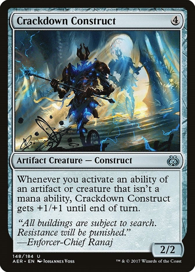 Image for Crackdown Construct (148) [Aether Revolt] - Magic: The Gathering