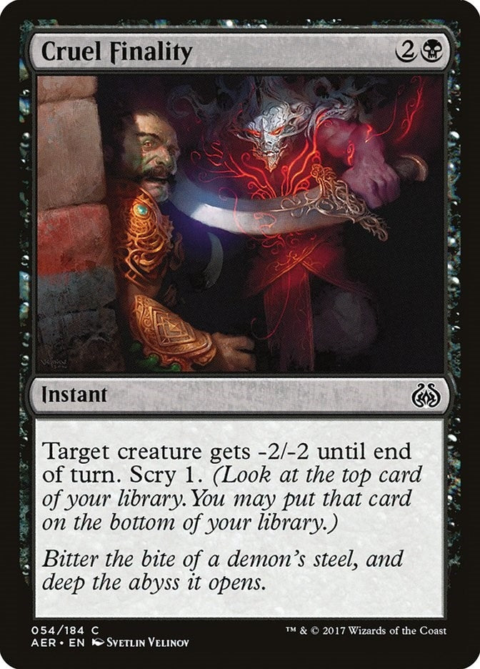 Image for Cruel Finality (54) [Aether Revolt] - Magic: The Gathering