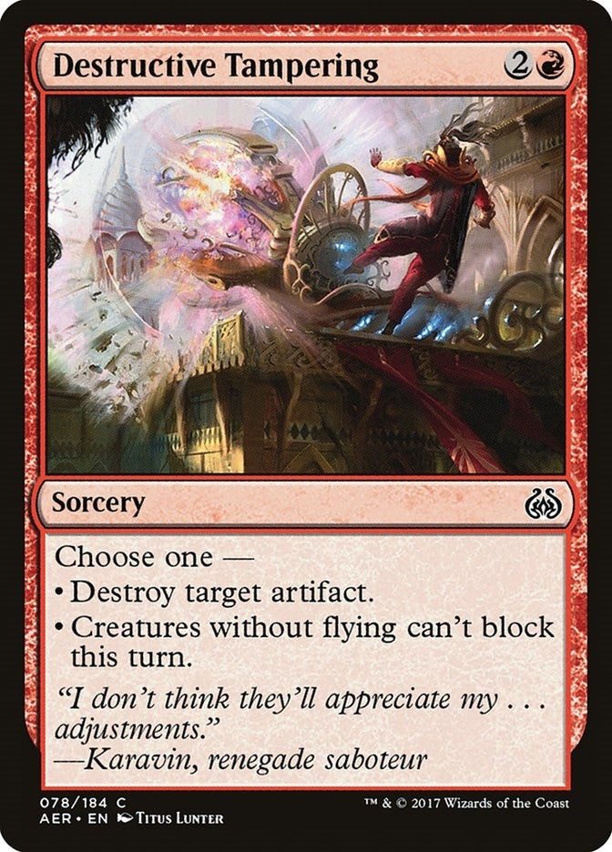Image for Destructive Tampering (78) [Aether Revolt] - Magic: The Gathering