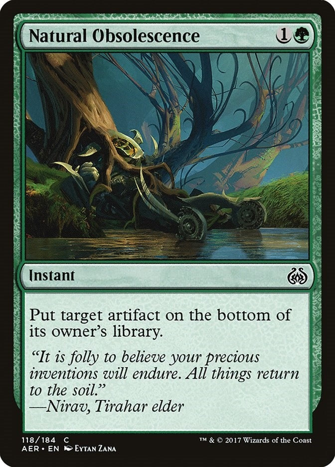 Image for Natural Obsolescence (118) [Aether Revolt] - Magic: The Gathering