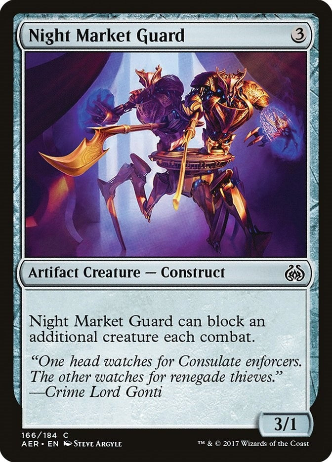 Image for Night Market Guard (166) [Aether Revolt] - Magic: The Gathering
