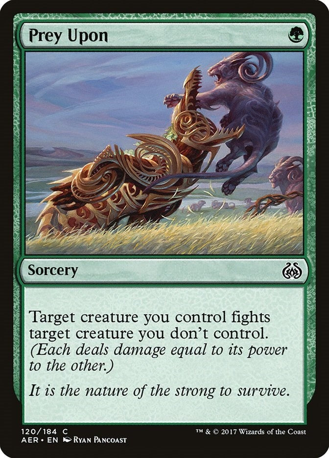 Image for Prey Upon (120) [Aether Revolt] - Magic: The Gathering