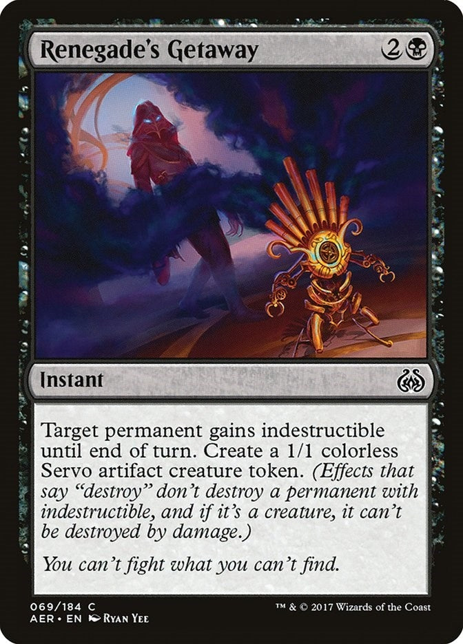 Image for Renegade's Getaway (69) [Aether Revolt] - Magic: The Gathering