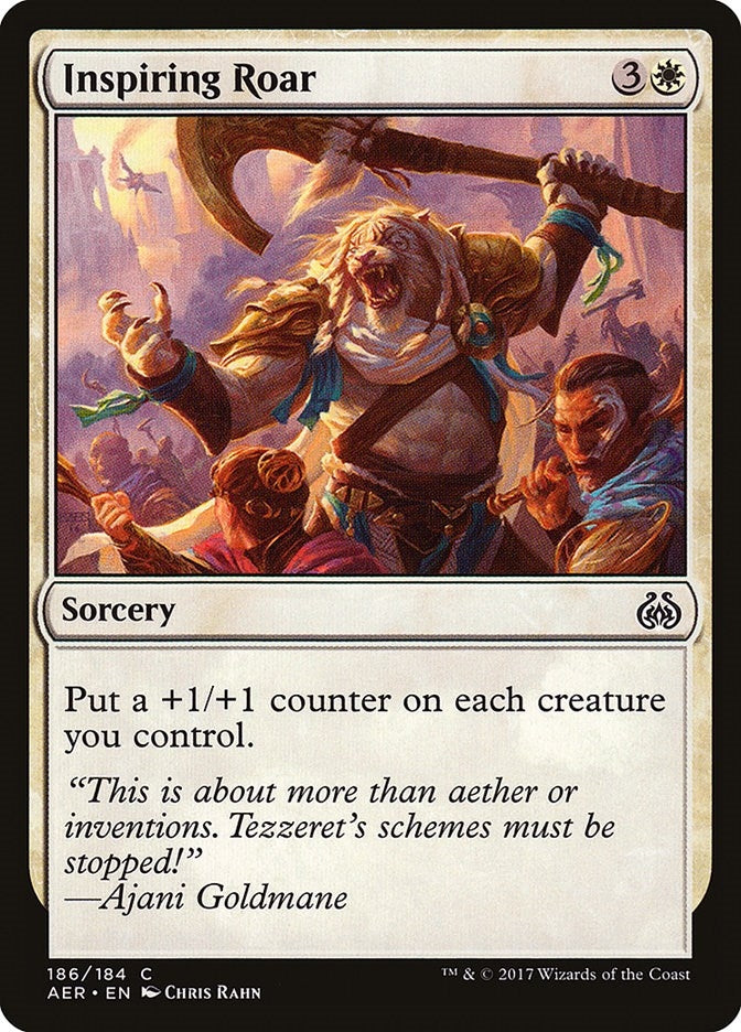 Image for Inspiring Roar (186) [Aether Revolt] - Magic: The Gathering