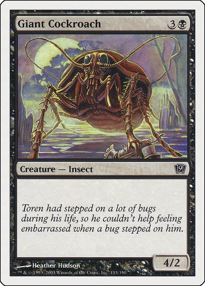 Image for Giant Cockroach (133) [9th Edition] - Magic: The Gathering