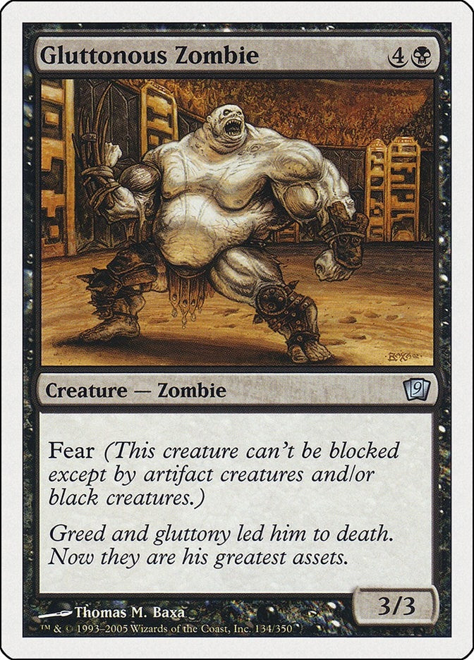 Image for Gluttonous Zombie (134) [9th Edition] - Magic: The Gathering