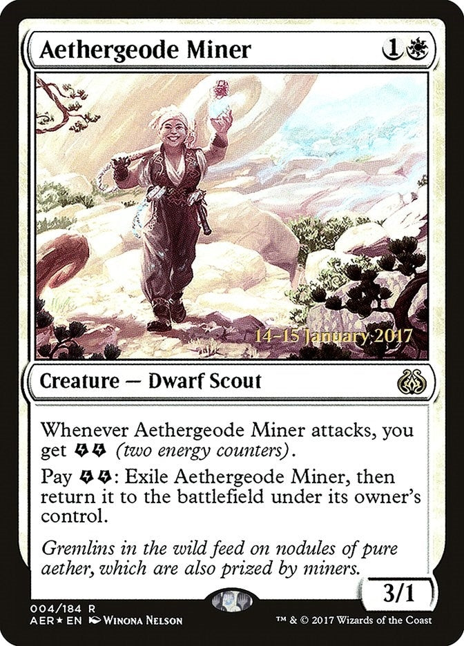 Image for Aethergeode Miner (4) [Prerelease Cards] - Magic: The Gathering