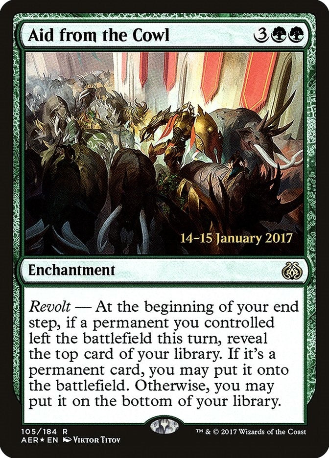 Image for Aid from the Cowl (105) [Prerelease Cards] - Magic: The Gathering