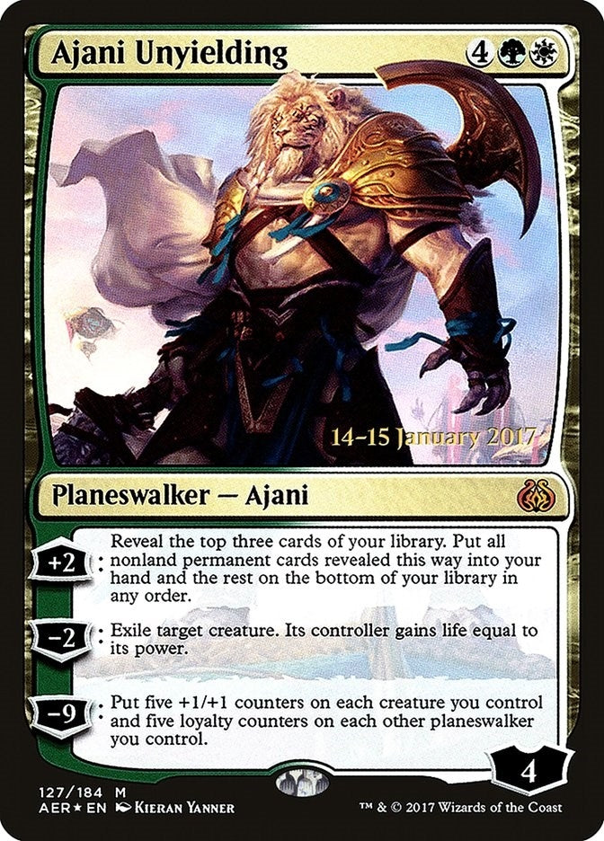 Image for Ajani Unyielding (127) [Prerelease Cards] - Magic: The Gathering