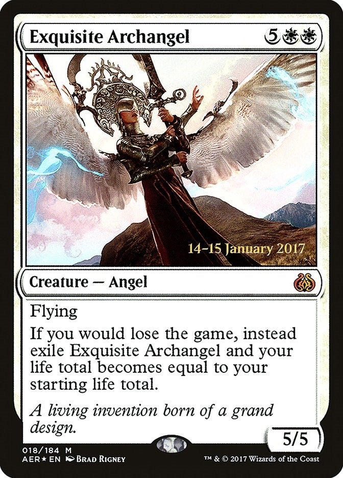 Image for Exquisite Archangel (18) [Prerelease Cards] - Magic: The Gathering