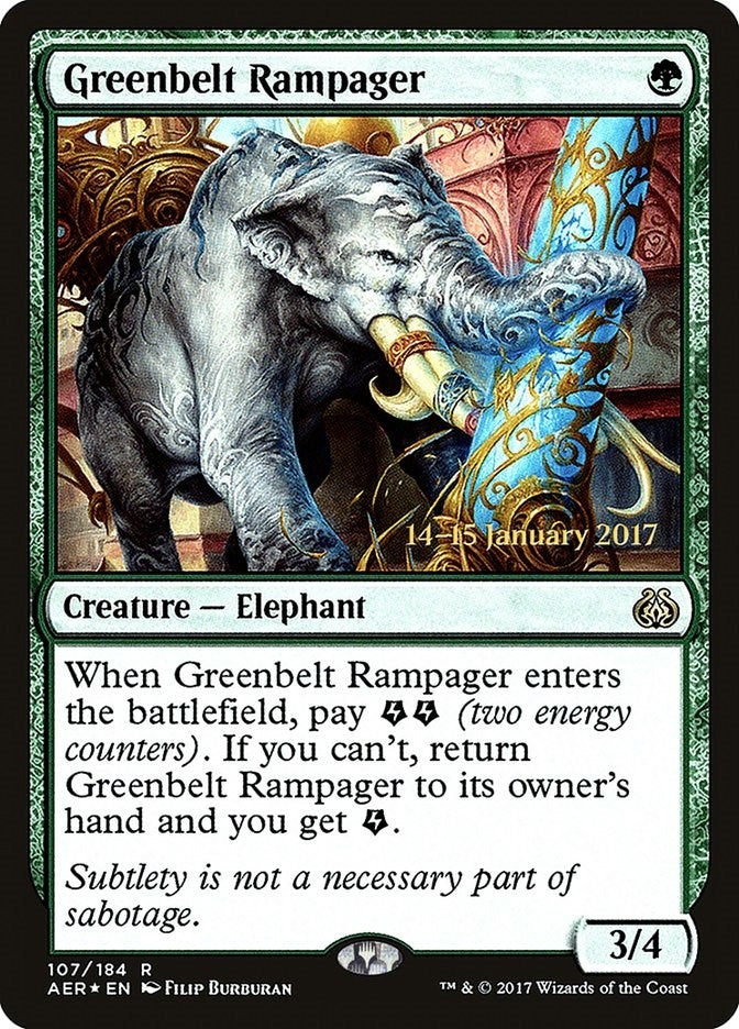 Image for Greenbelt Rampager (107) [Prerelease Cards] - Magic: The Gathering