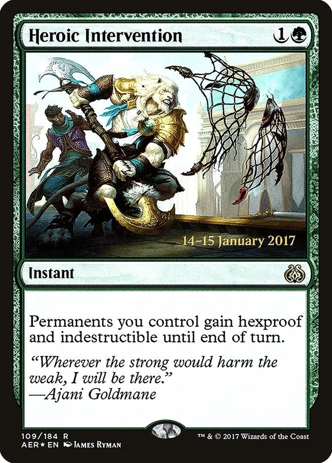 Image for Heroic Intervention (AER) (109) [Prerelease Cards] - Magic: The Gathering