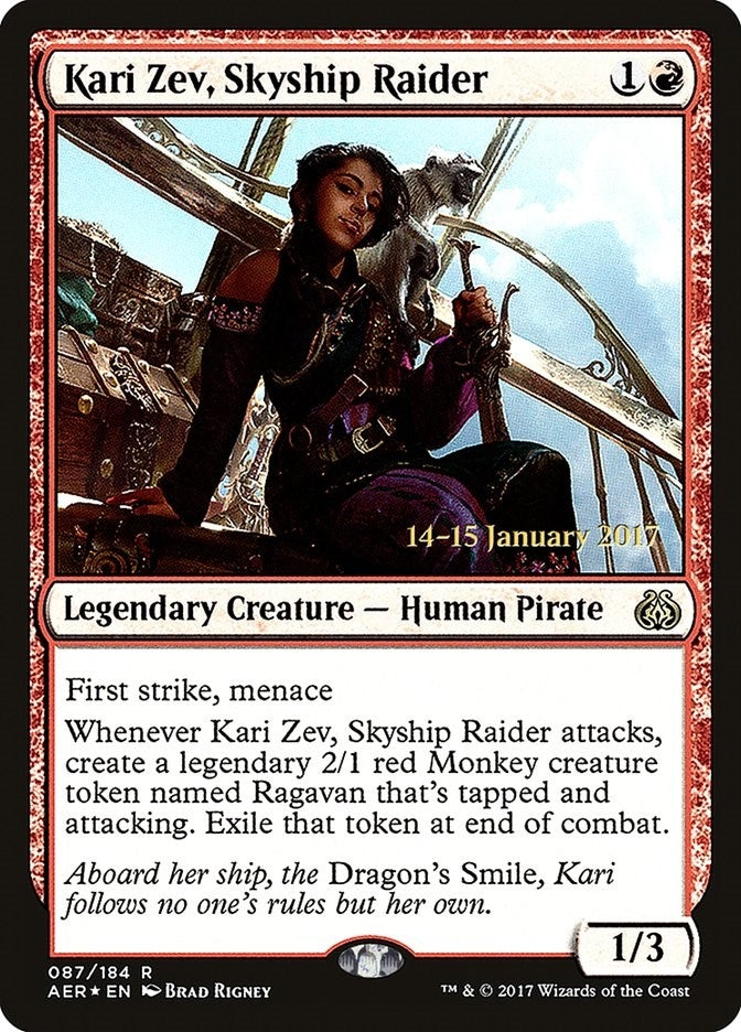 Image for Kari Zev, Skyship Raider (87) [Prerelease Cards] - Magic: The Gathering