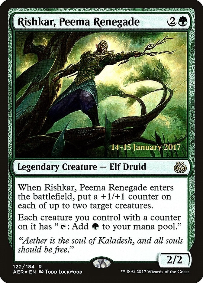 Image for Rishkar, Peema Renegade (122) [Prerelease Cards] - Magic: The Gathering
