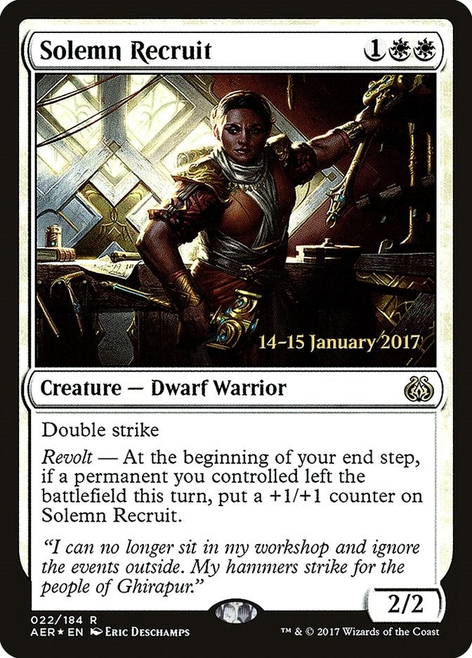 Image for Solemn Recruit (22) [Prerelease Cards] - Magic: The Gathering
