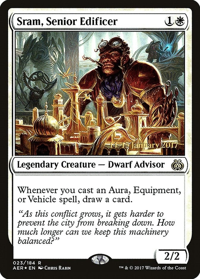 Image for Sram, Senior Edificer (23) [Prerelease Cards] - Magic: The Gathering