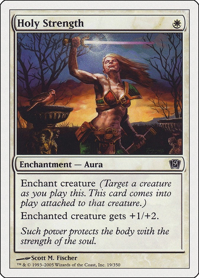 Image for Holy Strength (19) [9th Edition] - Magic: The Gathering