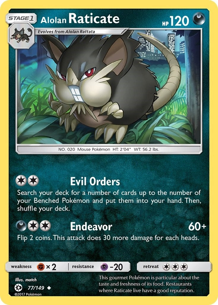 Image for Alolan Raticate (77/149) [SM Base Set] - Pokemon