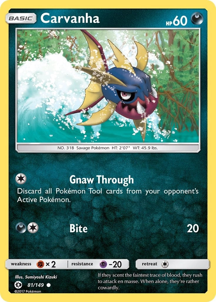 Image for Carvanha (81/149) [SM Base Set] - Pokemon
