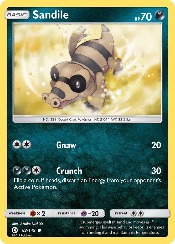 Image for Sandile (83/149) [SM Base Set] - Pokemon
