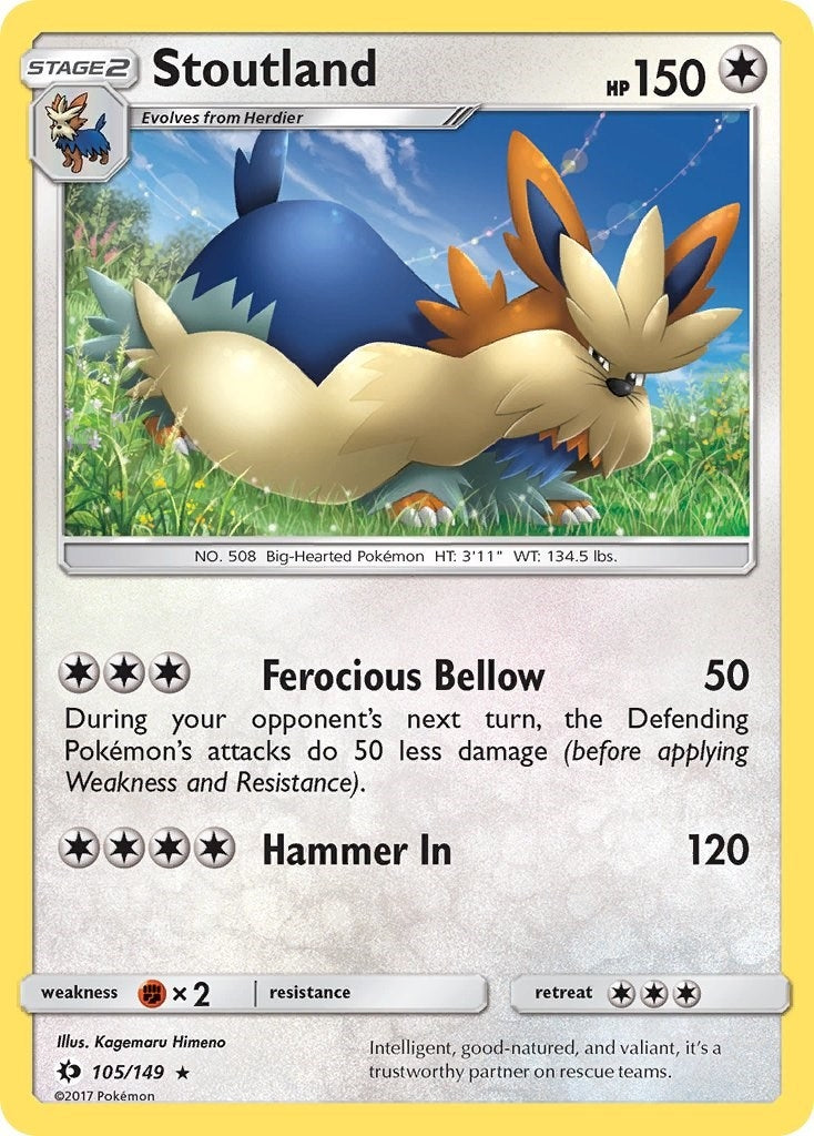 Image for Stoutland (105/149) [SM Base Set] - Pokemon