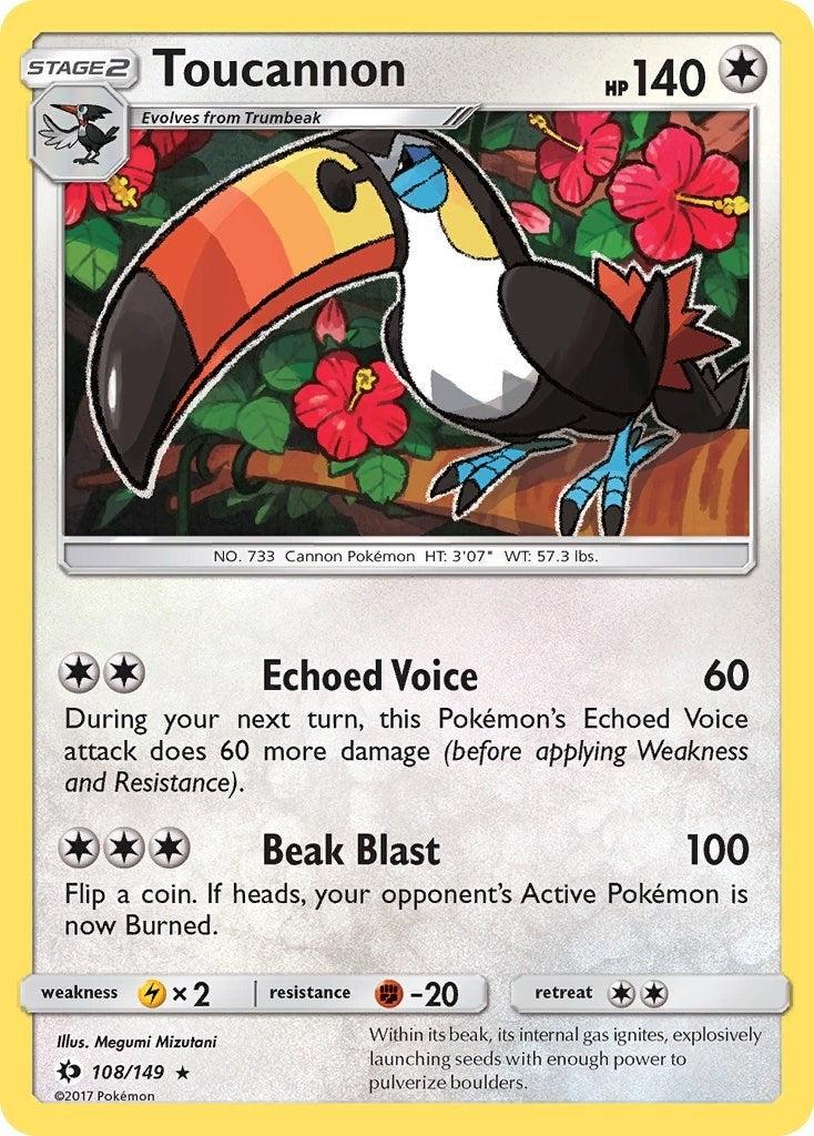 Image for Toucannon (108/149) [SM Base Set] - Pokemon